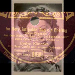 Evelyn Künneke - Im Hotel ist jeder Tag ein Freitag (1941) - YouTube