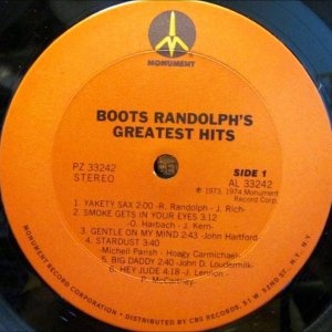 Yakety Sax , Boots Randolph , 1963 Vinyl