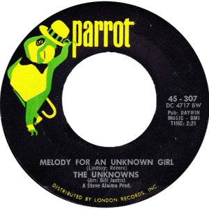 POP+OLDIE+RARE: The Unknowns – Melody For An Unknown Girl (US 1966)