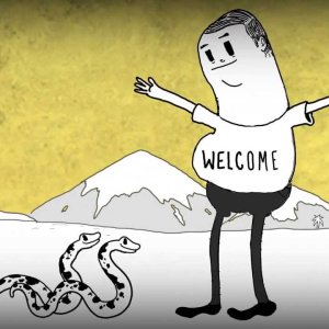 CARTOON+SATIRE+KONSUMZWANG+MENSCH+UMWELT+GIER: Steve Cutts - MAN (UK 2014)