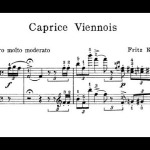 KLASSIK+MODERN+ORIGINAL+PIANO-ROLLE: Kreisler plays his Caprice Viennois Op. 2 for Piano solo (AT/US 1912/1920)