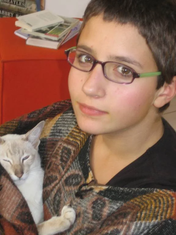 wieder ich, mit einem Poncho